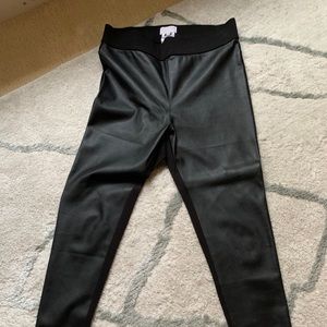Mudpie Leather Front Pull on Leggings